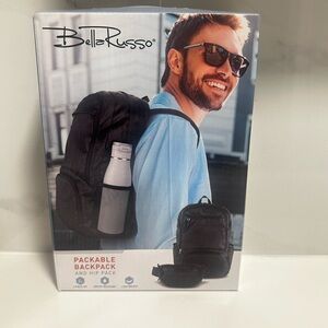 Black Packable Backpack and Hip Pack